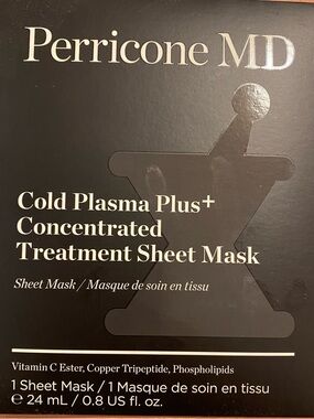 Perricone MD Cold Plasma Plus Concentrated Treatment Sheet Mask, new